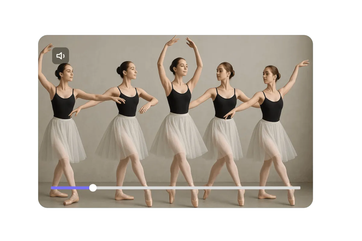 Natural and seamless movement in an AI dance video
