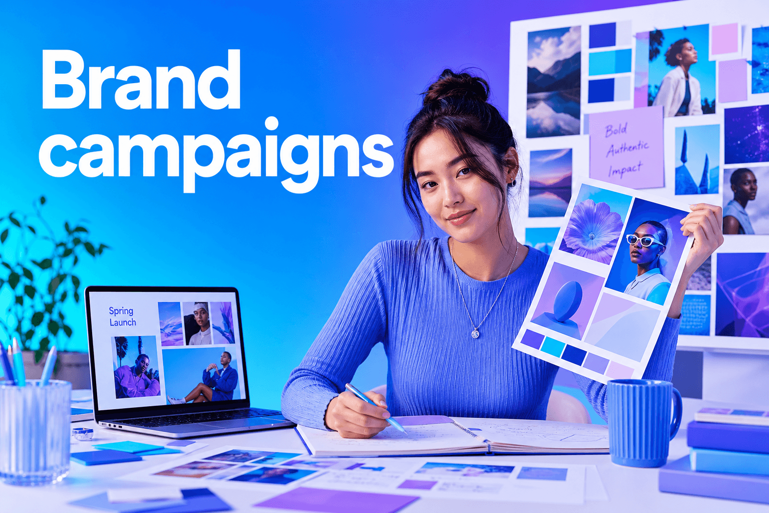 Marketing creative building a brand campaign with consistent AI video scenes
