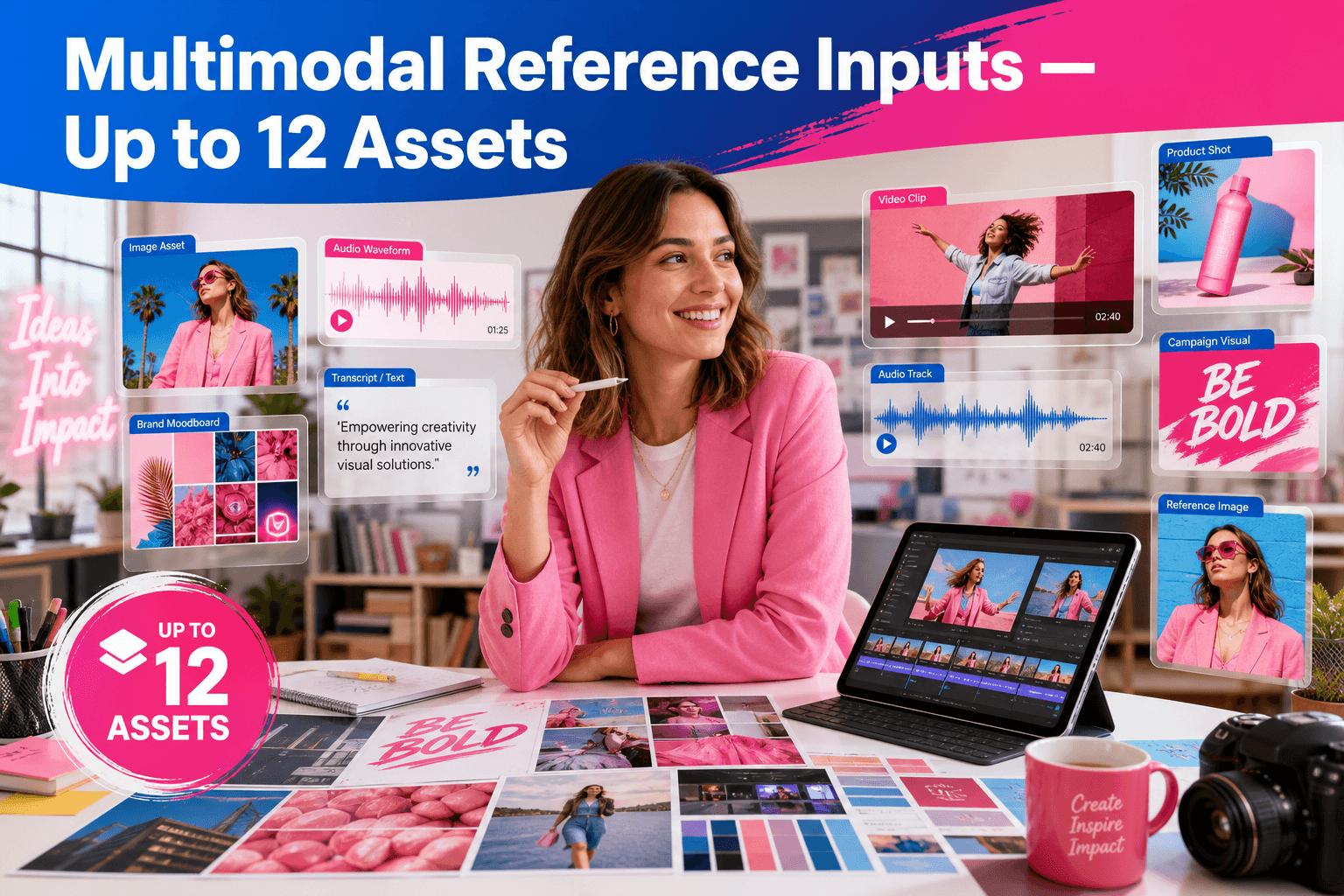Creative director with reference assets — Seedance 2.1 multimodal inputs
