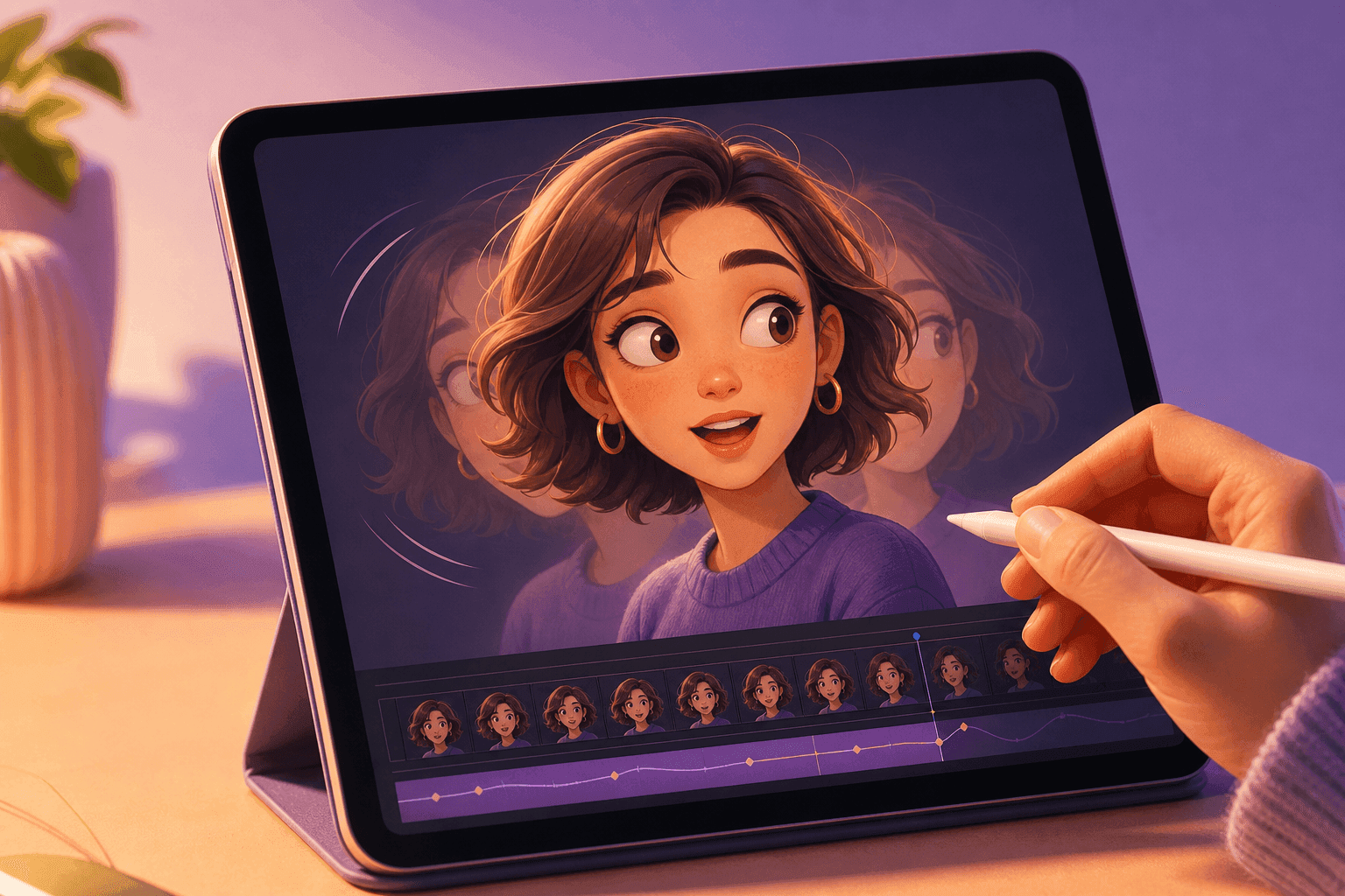 Character portrait animation from a single source image